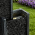 thumbnail image 5 of Morufur 40" Outdoor Water Fountain, Freestanding Cascading Waterfall with Contemporary Curves for Garden Patio Backyard, Black, 5 of 9