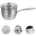 thumbnail image 3 of 1 Set of Saucepan with Steamer Stainless Steel Pot Nonstick Saucepan Cooking Small Pot, 3 of 9