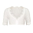 thumbnail image 4 of Gibobby Lencería sexy para mujer Blusa Para Oktoberfest Blusa Negra Mujer Dirndl Blusa Encaje Dirndl Elegante(Blanco G), 4 of 5