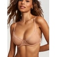 thumbnail image 3 of Women's Balconette Lace Bra See Through Demi Sheer Mesh Plus Size Underwire, 3 of 5