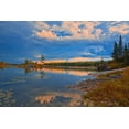 thumbnail image 2 of Jaynes Gallery 32x23 Gold Ornate Wood Framed with Double Matting Museum Art Print Titled - Canada-Ontario-Kenora District Forest autumn colors reflect on Middle Lake at sunrise, 2 of 4