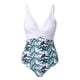 thumbnail image 4 of Gibobby Bañador de una pieza Trajes de baño de una pieza para mujer, traje de baño de talle con barriga, traje de baño con en la espalda, Monokini, traje(Blanco,XL), 4 of 5