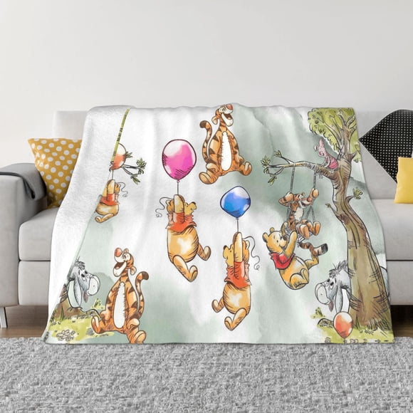 Winnie Bear P-ooh Soft Flannel Blankets Bedding Fleece Fuzzy Blanket Throw Blankets Sofa Couch