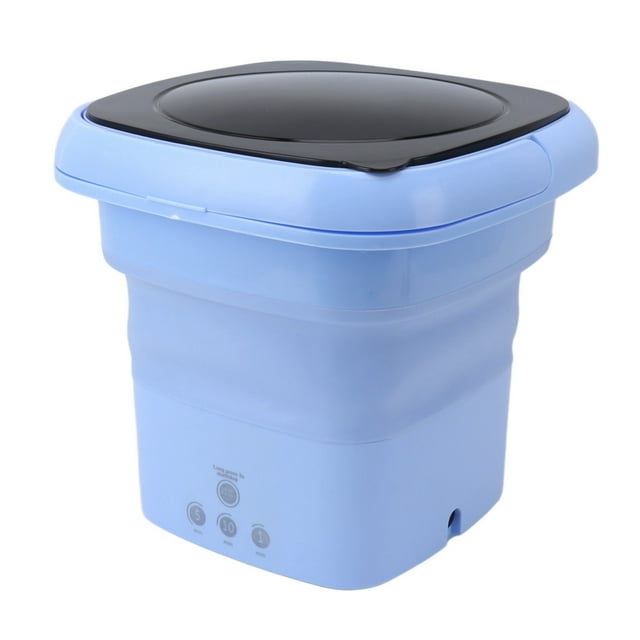 Foldable Washing Machine, Portable Bucket Washing Machine with Dehydrator for Travel, Apartment, with Drain Hose