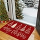 thumbnail image 5 of Alfombra de bienvenida para el Tapete de Navidad Rojo del Felpudo de Navidad | Soporte antideslizante de goma para interiores y exteriores | Decoración de entrada al porche de la cocina y el baño, 5 of 6