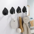 thumbnail image 1 of Ganchos de pared adhesivos Macarena para toallas de acero inoxidable resistentes negro, 1 of 8