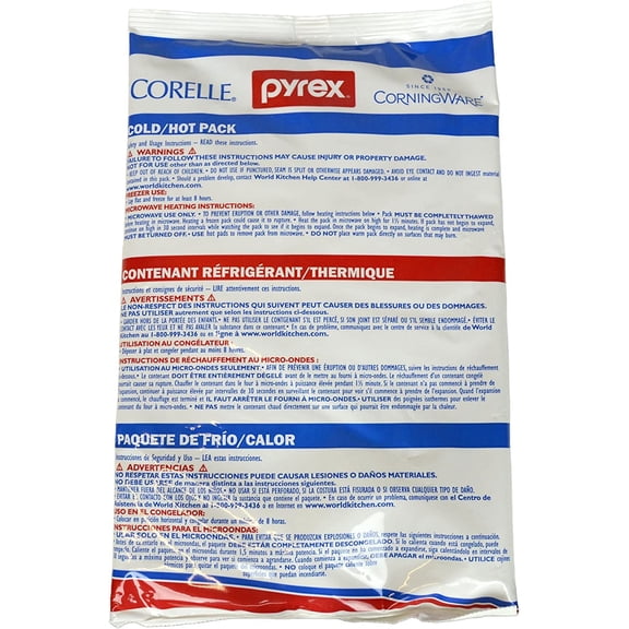 Pyrex Portable Hot & Cold Pack Combo - Large. (2) Pack
