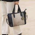 thumbnail image 6 of MKF Collection by Mia K. Lizza Women’s Croco Tote Bag, Vegan Leather Shoulder Bag Handbag Purse - Black Charcoal, 6 of 8