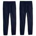 thumbnail image 1 of 2-Pack Boy's Slim Fitting Cotton Stretch Classic Twill Joggers, 1 of 2