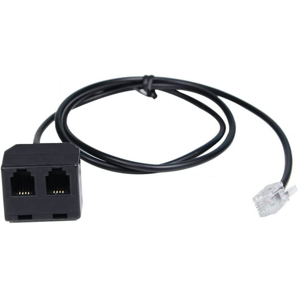 Telephone Training Adapter Y Splitter for RJ9 Headset or Handset Phone Splitter Compatible with Cisco, Yealink, Avaya,