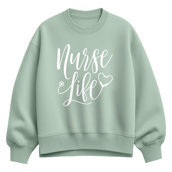 Instant Message - Nurse Life - Women's Oversized Fleece Crew Sweatshirt