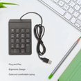 thumbnail image 2 of Number Keypad, Wired Number Pad Plug and Play 4.9ft Line 18 Keys Quiet Typing for Office (2 Pieces), 2 of 5