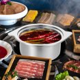 thumbnail image 1 of Minkissy Stainless Steel Hot Pot for Kitchen Use, Quick Heating, Easy Clean, Versatile for Home and Restaurant, Silver, 1pc, 1 of 7