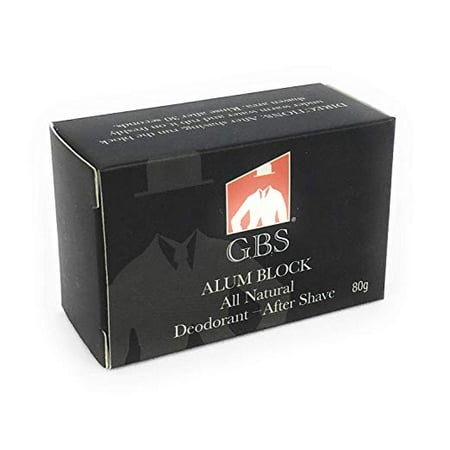 GBS Premium Alum block 80G - Soothing Aftershave Astringent to Close Pores - Alum Stone Helps Stop Bleeding from Nicks and (Best Way To Close Pores)