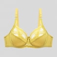 thumbnail image 2 of mgoYE Full Coverage Bras for Women Bras for Women Lace Bra Full Coverage Underwire Bras Plus Size Lifting Lace Bra(Yellow,S), 2 of 6