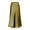 Green, variant on HXWCHs Women's Satin Midi Skirt with Elastic Waistband Flowy Slit Design for Daily Wear Gold S