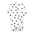 thumbnail image 4 of FDGIU Women's Plus Size Summer Tunic Tops - Loose Short Sleeve V Neck Blouse with Polka Dot Design, Dressy Casual Shirts for Leggings, 4 of 5