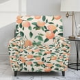 thumbnail image 2 of FKELYI Recliner Chair Slipcover 4 Pcs Covers for Reclinging Armchair Peach Leaf Print Non-Slip Breathable Fitted Sofa Couch Covers Furniture Decor Protector, 2 of 7