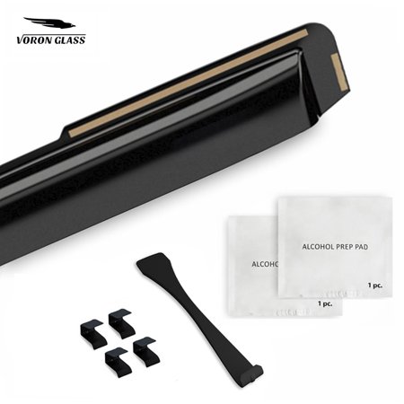 Voron Glass in-Channel Extra Durable Rain Guards for Dodge RAM 2002-2008 MegaCab, Window Deflectors, Vent Window Visors, 4 Pieces - 200691