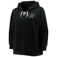thumbnail image 2 of Women's Black Miami Marlins Plus Size Lace-Up V-Neck Pullover Hoodie, 2 of 3