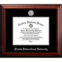 Campus Images FL984SED-1185 11 x 8.5 in. Florida International University Silver Embossed Diploma Frame
