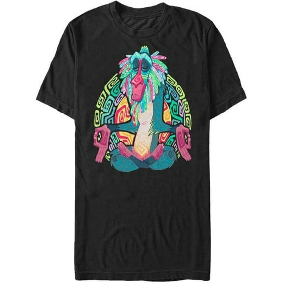 BESTLUCKY Men's Lion King Rafiki Geometric Rainbow T-Shirt