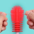 thumbnail image 2 of OULII Multifunctional Cleaning Brush for Baby Care with Rotating Feature Red 1Pcs, 2 of 6
