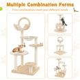 thumbnail image 4 of Gymax 4-in-1 Building Block Cat Tree w/ Space Capsule Nest Padded Platform Hanging Toy, 4 of 10