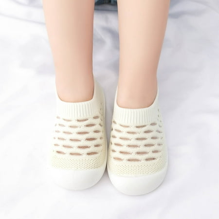 

Lilgiuy Toddler Baby Boys Girls Cute Solid Color Hollow Out Breathable Soft Non-slip Toddler Shoes Socks Winter Clothes for 2022