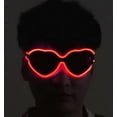 thumbnail image 4 of Light Up Glasses, LED Glasses Party Glasses Heart Shaped Sunglasses Battery for Cosplay Halloween Bar Club Party/adult Girl Boy Kids Gifts, 4 of 8