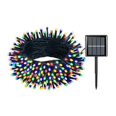 Rirool 200LED 72ft Solar String Lights - Waterproof, 8 Modes for Gardens, Wedding, Party, Christmas Tree, Curtains - Multicolor