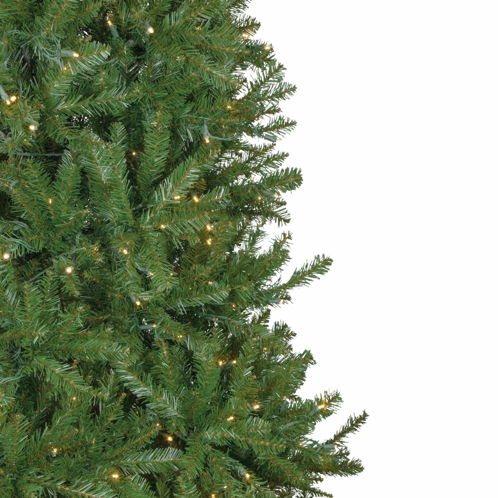Northlight Clear Prelit LED Green Hinged Pine Christmas Tree, 7.5'