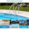 thumbnail image 6 of Swimming Pool Ladder,In-Ground Stainless Steel Step for Indoor/Outdoor Pool,Heavy Duty Non-Slip Ladder for Above Ground Pools Stair Entry System,Easy Assembly, 6 of 8