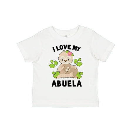 

Inktastic Cute Sloth I Love My Abuela with Green Leaves Gift Toddler Boy or Toddler Girl T-Shirt