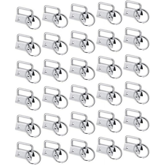 STONCEL 30PC Key Fob Hardware and Wristlet Sets with Key Rings (1 inch)