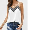 thumbnail image 4 of Mittory Silk Tank Top for Women Mesh V Neck Satin Camisole Silky Sleeveless Tank Cami Shirt, 4 of 7