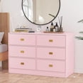 thumbnail image 7 of 2025 New Baby Changing Table Dresser with 6 Drawers, Baby Chest of Drawers for Nursery with Power Outlets, Changing Pad & Removable Top, 7 of 7
