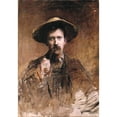 thumbnail image 3 of Frank Edwin Scott 14x18 Black Modern Framed Museum Art Print Titled - Portrait of the Painter by Himself, 3 of 5