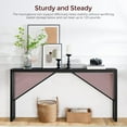 thumbnail image 2 of Console Table, 62.2" Long Sofa Table Behind Couch, Narrow Entryway Table, Farmhouse Dining Table with Angled Metal Frame, Industrial Console Table for Entryway, 2 of 8