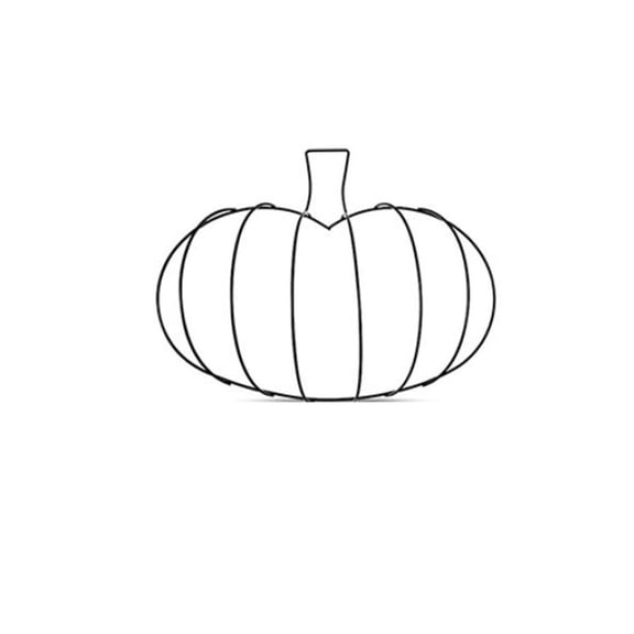 Metal Pumpkin Wreath Frame for DIY Halloween and Fall Front Door Wall Decor - Sturdy Iron Wreath Base for Crafting Seasonal Crafts and Festive Gift Ideas
