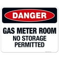 thumbnail image 1 of Gas Meter Room No Storage Permitted Sign, OSHA Danger Sign, 24x30 Aluminum, 1 of 1