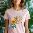 thumbnail image 5 of Rise Up and Pray Sunflower Butterfly Christian Faith T-Shirt, Heliconia, Size 3XL, 5 of 6