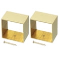 thumbnail image 1 of Uxcell 2 Pcs Cubierta de Pie de Muebles de Latón, 1.46 x 1.57 x 1 Pulgada, Cubiertas de Patas de Muebles Cuadradas Doradas, Protector de Suelo para Silla, Mesa, Sofá, Cama, 1 of 6