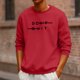 thumbnail image 5 of Amzcrzy Sudadera Para Hombre, Informal, A La Moda, Con Estampado De Cuello Redondo, Manga Larga, Color Rojo, M, 5 of 6