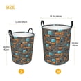 thumbnail image 2 of Lsque Industrial Transportation pattern Laundry Hamper Basket, Tall Woven Rope Hamper Basket for Clothes, Lightweight Storage Basket, Collapsible Waterproof-Medium, 2 of 8