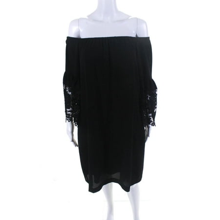 

Pre-owned|Lauren Ralph Lauren Women s Half Sleeve Pleated A-Line Dress Black Size 10