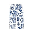 thumbnail image 4 of TEAJOPSUU Bermuda Shorts for Women Knee Length Side Slit Comfy Linen Shorts Casual Summer Boho Print Beach Short with Pockets L-Blue, 4 of 5