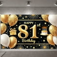 thumbnail image 3 of Golden Theme Happy 81st Birthday Banner Sparkling Design 81st Birthday Display Star Decor Gift Box 81st Birthday Backdrop for 81st Birthday Party Senior Birthday Celebration Indoor Party Decoration, 3 of 9