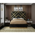 thumbnail image 4 of Meridian Furniture Vector Rich Velvet Queen Bed in Black, 4 of 5