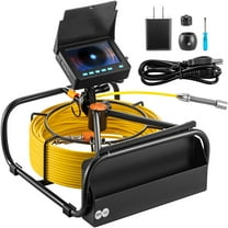 VEVOR Sewer Camera, 164FT 4.3" Screen, Pipeline Inspection Camera with DVR Function & Snake Cable, Waterproof IP68 Borescope with LED Lights, Industrial Endoscope for Home Wall Duct Drain Pipe